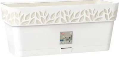 Produktbild von Pflanzgefäß Stefanplast STF824 19 x 17 x 49,5 cm Beige Weiß Kunststoff