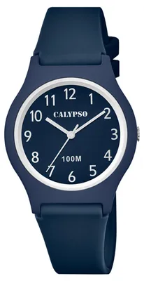 Image de Calypso jeunesse montre analogique K5798/4 montre-bracelet en plastique bleu foncé UK5798/4