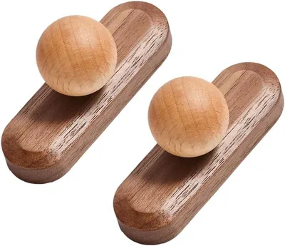Imagen del producto de Dos pomos para muebles, forma de esfera, color nogal , para armarios y cajones
