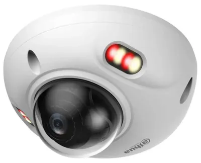 Immagine prodotto di Telecamera dome IP Dahua IPC-HDBW3649F-AS-IL-0280B, 6 MP, obiettivo da 2,8 mm, grado di protezione IK10/IP67