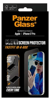 Imagen del producto de PanzerGlass FastFit Protector de pantalla para iPhone 17 Pro - Ultratransparente
