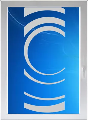 Produktbild von INDIGOS UG - Badezimmer Kreise Spirale Rund Glastür - Farbe: silberfein satiniert - 116x45 cm - Sichtschutzfolie - Fensterfolie - Glasdekorfolie