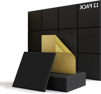 Produktbild von Famanu Akustikpaneel 30 x 30 x 1 cm - Hohe Dichte - Schalldämmende Paneele - Set von 12 Akustikpaneelen