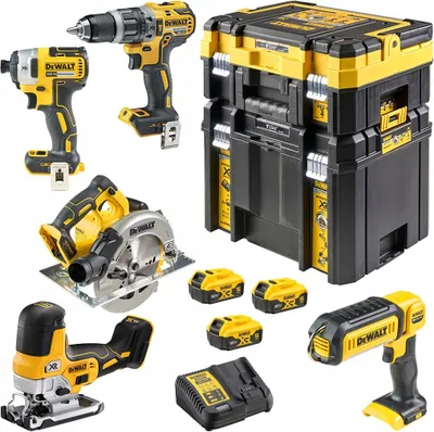 Image de DEWALT DCK500P3T BOÎTE DE BATTERIE 18V 5Ah 5 pcs DCD796 DCF887 DCS570 DCS335 DCL050