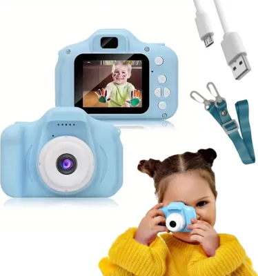 Produktbild von Digitální fotoaparát pro děti, Dětský fotoaparát modrý kocour