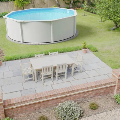 Produktbild von Aufstellpool Stahlwandpool-Set Planet Pool Vision-Pool Classic Solo rund Ø300x120 cm inkl. Einbauskimmer weiss
