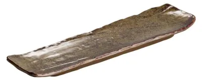 Obrázek produktu pro Solidchoice – Servírovací tác/podnos na sushi, melamin, hnědý, 35 x 10 cm