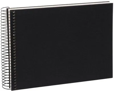 Produktbild von Liniertes Fotoalbum - 40 Seiten - schwarz - Leinen