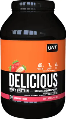 Produktbild von QNT Delicious Whey Protein (908g) Strawberry - Eiweiße - Molkenprotein-Mischung