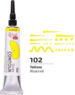 Produktbild von Acrylfarbe Kontur gelb Nr.102 20 ml Rosa Talent Koh-i-noor