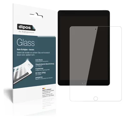 Produktbild von 2x Schutzfolie für Apple iPad 10.2 Zoll (2021) - Anti-Shock 9H Folie dipos Glass Kunststoffglas