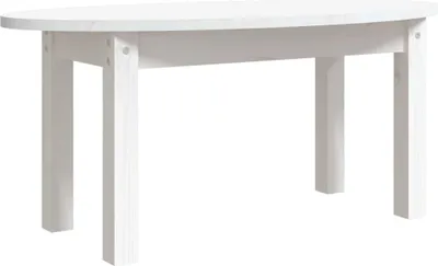 Produktbild von vidaXL Couchtisch Weiß 80x40x35 cm Massivholz Kiefer