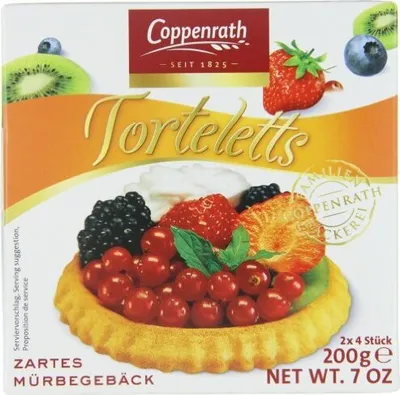 Produktbild von Coppenrath zarte Mürbetorteletts gebackene Mini-Tortenböden 200g 10er Pack