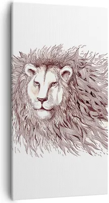Produktbild von Bild auf Leinwand - Leinwandbild - Löwe König Tierwelt Pelz - 55x100cm - Wand Bild - Wanddeko - Leinwanddruck - Bilder - Kunstdruck - Wanddekoration - Leinwand bilder - Wandkunst - PA55x100-3025