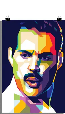 Produktbild von Musik Poster - Freddie Mercury Poster - Musikikone Poster - Abstraktes Poster - 61x91cm - Perfekt zum Einrahmen