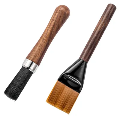 Produktbild von Set mit 2 Reinigungsbürsten mit Holzgriff