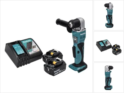 Produktbild von Makita DDA 351 RG Akku Winkelbohrmaschine 18 V 13,5 Nm + 2x Akku 6,0 Ah + Ladegerät