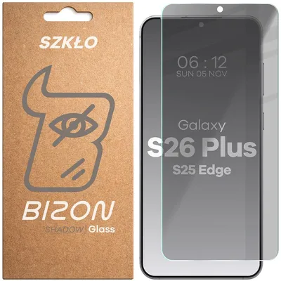 Produktbild von Gehärtetes Glas mit Privatschutzfilter für Samsung Galaxy S26 Plus / S25 Edge, Bizon Glass Clear Shadow, getönt