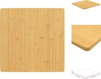 Zdjęcie produktu dla vidaXL Blat 60x60x1,5 cm bambusowy - Blaty stołowe