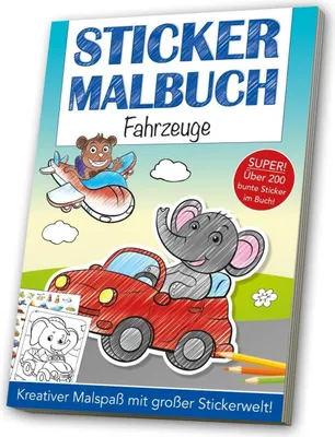 Produktbild von Stickermalbuch: Fahrzeuge