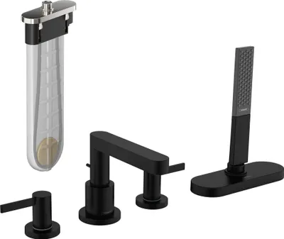 Immagine prodotto di hansgrohe Finoris Robinetteries de bord de baignoire 4 trous avec flexible, portée 152mm, 76444670, 76444670