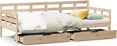 Produktbild von vidaXL Tagesbett mit Schubladen 90x190 cm Massivholz Kiefer