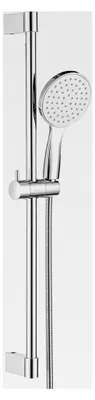 Produktbild von Duschstange aus Edelstahl 75 cm mit verstellbarer Wandhalterung aus Zinklegierung, Brausestangenset mit Handbrause, Duschkopfhalter und 150 cm Schlauch, Duschset für das Badezimmer, Chrom