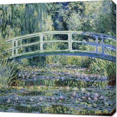 Image de Tableau 70 x 70 cm Nénuphars et pont japonais, Monet Vintage