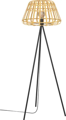 Produktbild von EGLO Stehlampe Montezuelo, Stativ Stehleuchte, Standleuchte Dreibein, Lampe Wohnzimmer mit Schalter, Wohnzimmerlampe mit E27