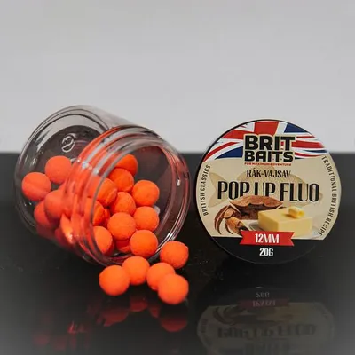 Image de BritBaits, appâts flottants fluorescents à l'acide crébique, diamètre 12 mm