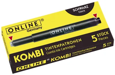 Immagine prodotto di ONLINE® 17306/12 Cartuccia d'inchiostro combinata 5 pezzi nero