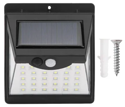 Solar-Außenleuchte 40LED mit Bewegungsmelder, schwarz