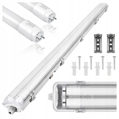 Obrázok produktu pre MasterLED LED svietidlo 120 cm vrátane 2x LED trubíc 18 W (3600 lm) neutrálna biela 4000 K IP65 vodotesné dielenské svietidlo garáž G13