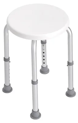 Produktbild von Duschhocker Duschstuhl 355–480 mm Höhenverstellbar, Badhocker Badsitz 136,1 kg Tragfähigkeit