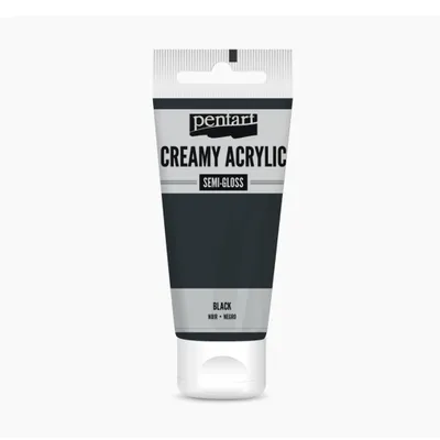 Produktbild von PENTART Cremiger Acryl-Seidenglanz, 60 ml, Schwarz
