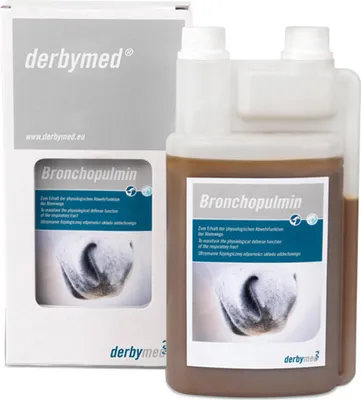 Produktbild von Derbymed Bronchopulmin 1 Liter | für Pferde | Abwehrfunktion der Atemwege