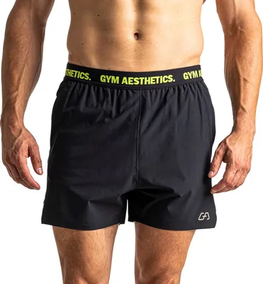 Produktbild von Herren kurze Sporthose für Workouts, normale Passform, mit Reißverschlusstaschen und reflektierendem Logo