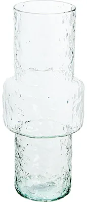 Kristallförmige Vase, transparent, 14 x 14 x 33 cm