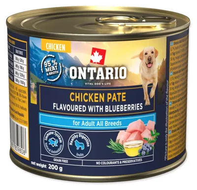 Productafbeelding van Konzerva Ontario Adult, gevogeltepaté met bosbessensmaak, 200g