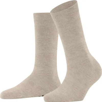 Produktbild von FALKE Damen Socken - Family SO, Kurzsocken, einfarbig Beige (Linen Melange) 39-42