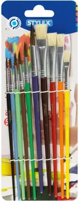 Produktbild von Pinselset Schule 10Tlg Sty 35065 6Haar 4Borstenpinsel