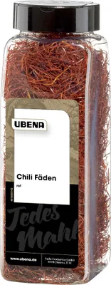Zdjęcie produktu dla Ubena chilli threads czerwone drobno posiekane o łagodnej ostrości opakowanie 80g