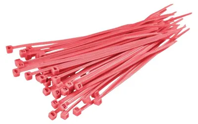 Obrázek produktu pro Stahovací pásky 200 x 4,8 mm červené 100 ks.