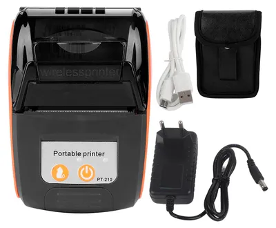 Produktbild von Kabelloser, tragbarer Bondrucker, Bluetooth, Thermorechnung, 58 mm (Orange, )