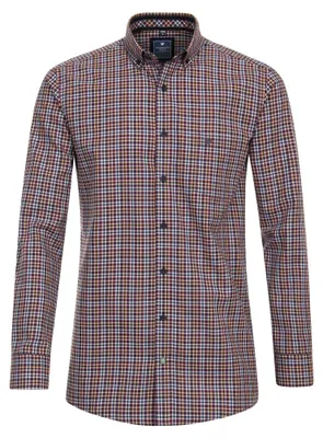 Produktbild von Redmond - Comfort Fit - Herren Freizeit Langarm Hemd in verschiedenen Farben (242065111), Größe:6XL, Farbe:Rot(50)