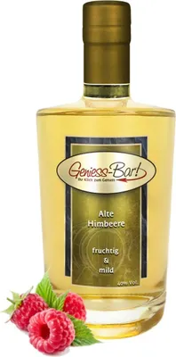 Produktbild von Alte Himbeere 0,35 L intensiv fruchtig & sehr mild 40% Vol. Himbeerschnaps Himbeer Spirituose