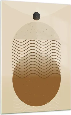 Produktbild von Bilder auf glas - Einteilig - Abstraktion Geometrie Minimalismus - 70x100cm - Glasbilder - Wandbilder - Bilder - Wanddekoration aus Glas - Glas Bilder - Wandbild auf Glas - GPA70x100-5043