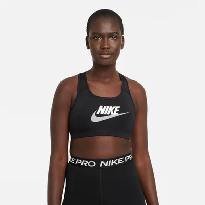 Obrázok produktu pre Nike W Nk Df Swsh Cb Futura Gx Bra Black/White/Particle Grey L