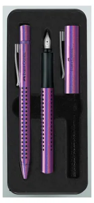 Produktbild von Faber-Castell 201534, Violett, 2 Stück(e), Kugelschreiber + Füllfederhalter