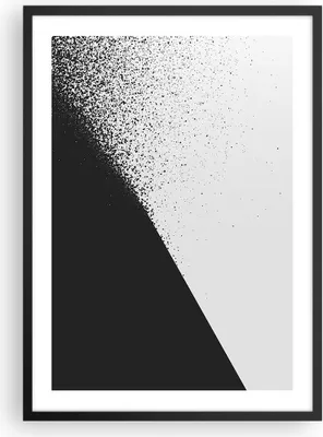 Produktbild von Gerahmtes Poster - Schwarzer Rahmen - Schwarzweiß Hintergrund Geometrie - 50x70 cm - Wand Bild - Wanddeko - Wandbilder - Kunstposter - Wandposter - Bilderrahmen - Bilder - Kunstdruck - P2BPA50x70-4989